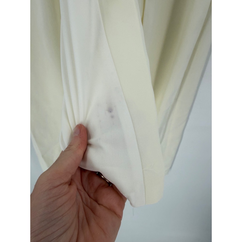 NWT Zara Maxi Dress Womens S Cream Layered High Slit Minimalist Chic - Picture 10 of 13